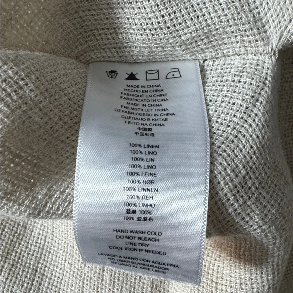 MICHAEL‎ KORS 100% linen beige poncho size Large/XL - Picture 7 of 15